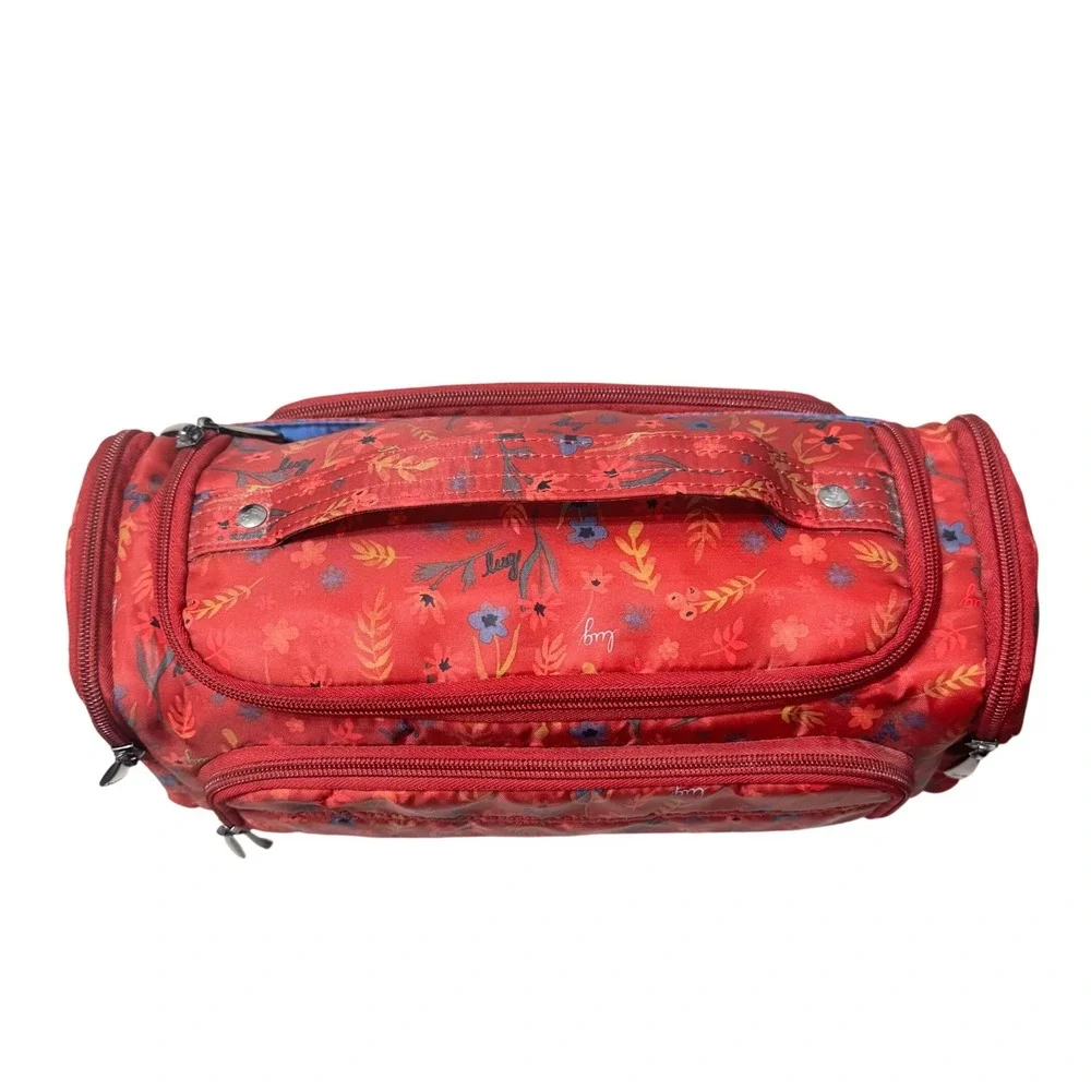 Lug Trolley Toiletries‎ Cosmetic Travel Bag Womens OS Red Floral Organizer